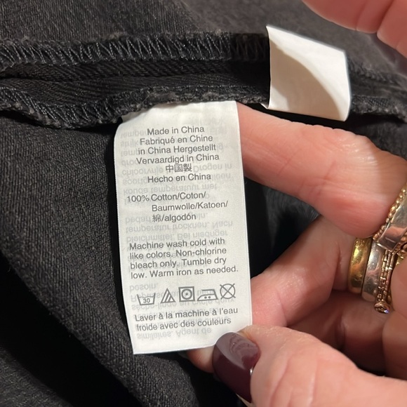 Madewell NWT Rigid Denim A-Line Skirt in Black Size 28 - Picture 11 of 13